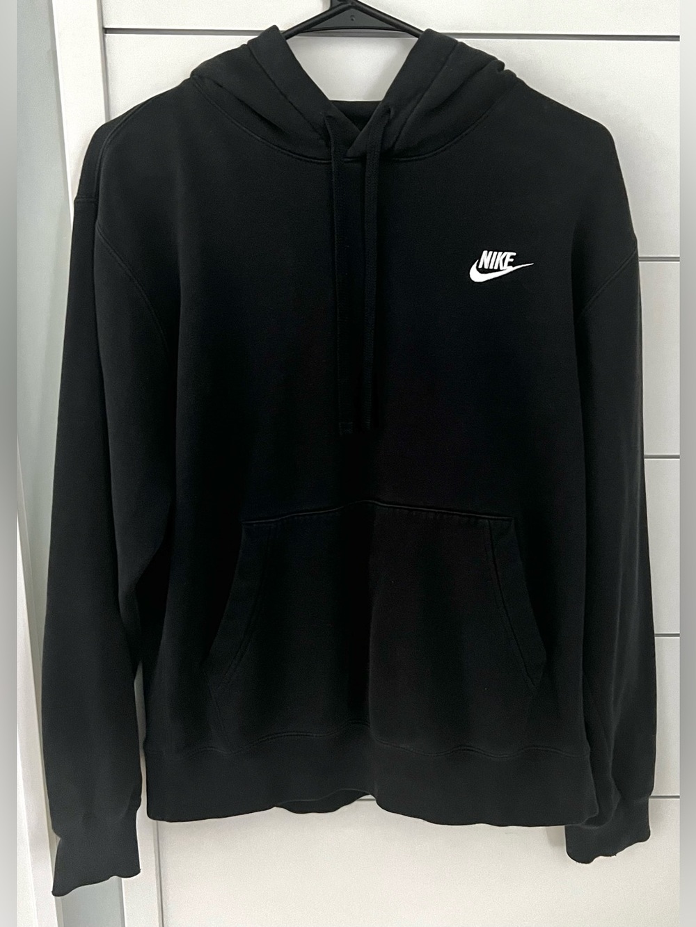 Nike Black Pullover Hoodie with White Swoosh